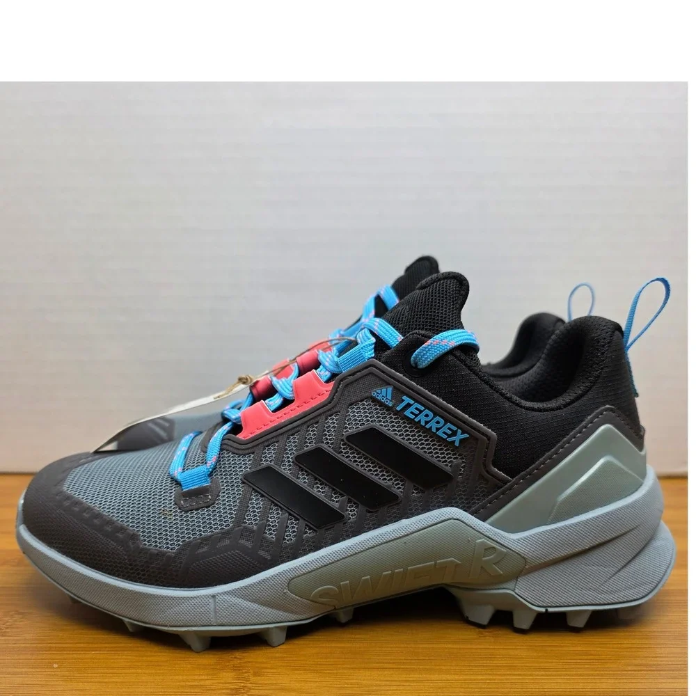 Adidas Terrex Swift R3 Hiking Shoes Grey Black Blue Pink GW2725 Womens 7